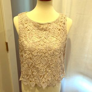 Banana Republic lace crochet cropped top